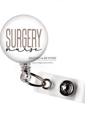 🩺 Surgery Nurse Retractable Badge Reel | Surgical RN ID Holder | Medical Gift